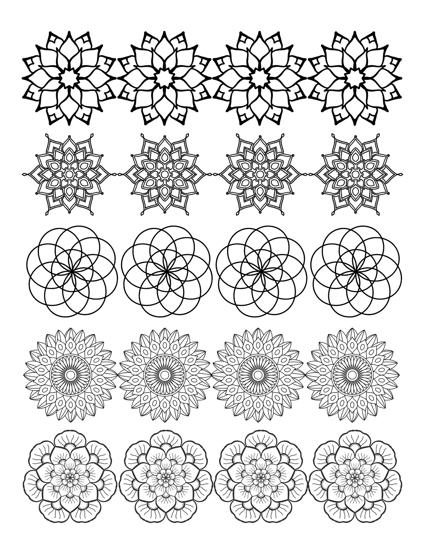 SATISFYING PATTERNS COLORING BOOK FOR RELAXING MOMENTS (FOR ALL AGES) (ONLY DIGITAL)