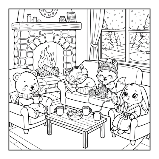 COZY FRIENDS COLORING BOOK (FOR ALL AGES) (PAPERBACK & DIGITAL)