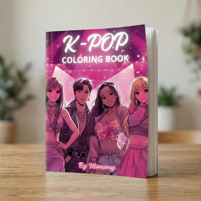 K-POP COLORING BOOK (FOR TEENS & ADULTS) (PAPERBACK & DIGITAL)
